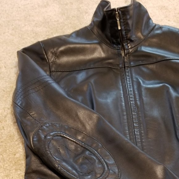 Black leather jacket size S - Picture 2 of 12